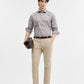 Grey Printed Slim Fit Party Wear Shirt | Greenfibre