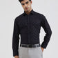 Black Printed Slim Fit Party Wear Shirt | Greenfibre