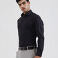 Black Printed Slim Fit Party Wear Shirt | Greenfibre
