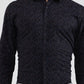 Black Printed Slim Fit Party Wear Shirt | Greenfibre
