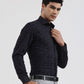 Black Printed Slim Fit Party Wear Shirt | Greenfibre