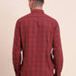 Red Checked Smart Fit Semi Casual Shirt | Greenfibre