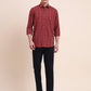 Red Checked Smart Fit Semi Casual Shirt | Greenfibre