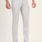 Sky Blue Solid Super Slim Fit Casual Trouser | Greenfibre