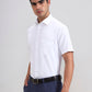 White Solid Regular Fit Formal Shirt | Greenfibre