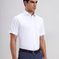 White Solid Regular Fit Formal Shirt | Greenfibre