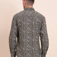 Olive Brown Printed Slim Fit Casual Shirt | Greenfibre