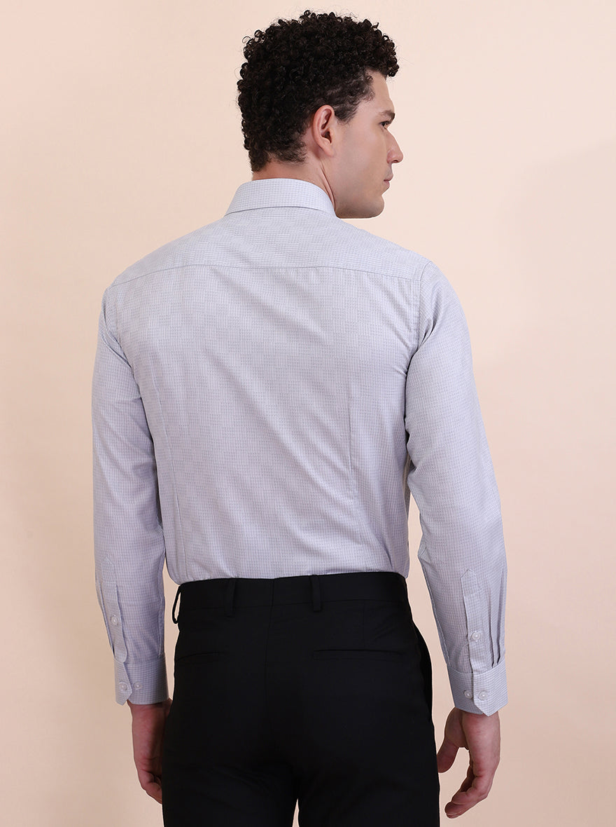 Grey Solid Slim Fit Formal Shirt | Greenfibre