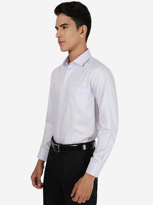 Light Purple Solid Slim Fit Formal Shirt | Greenfibre