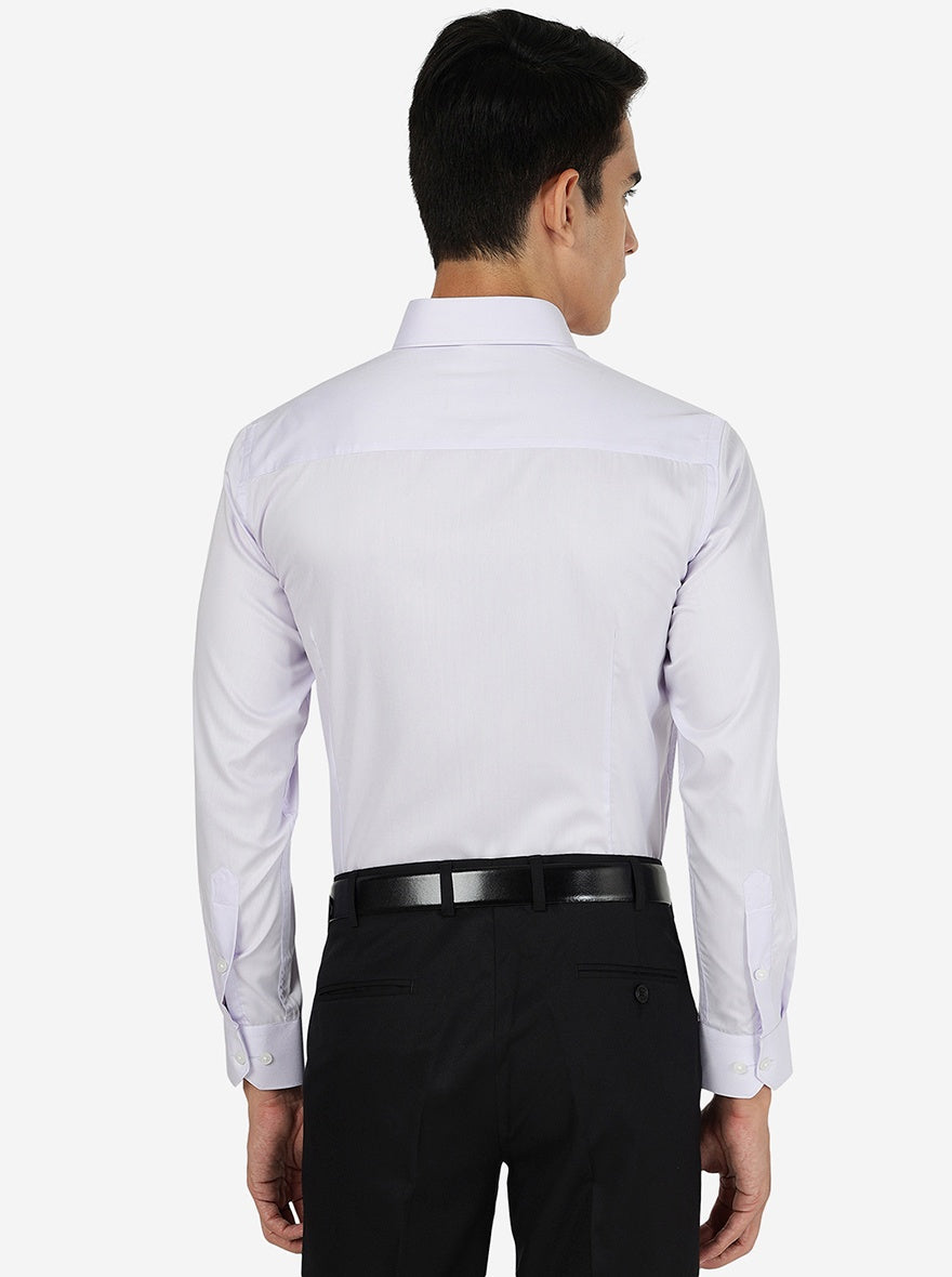 Light Purple Solid Slim Fit Formal Shirt | Greenfibre