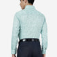 Green Printed Slim Fit Formal Shirt | Greenfibre