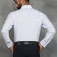 Sky Blue Striped Slim Fit Formal Shirt | GreenFibre