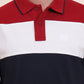 Blue & White CUT & SEW Slim Fit Polo T-Shirt | Greenfibre