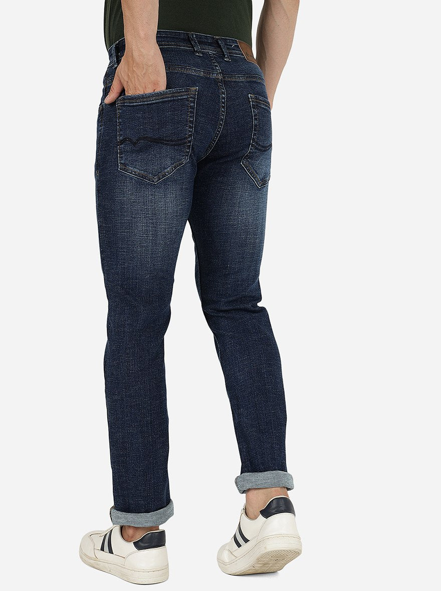 Blue Washed Narrow Fit Jeans | Greenfibre