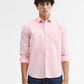 Pink Solid Slim Fit Casual Shirt | Greenfibre