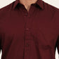 Maroon Solid Slim Fit Semi Casual Shirt | Greenfibre