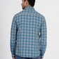 Blue Checked Smart Fit Semi Casual Shirt | Greenfibre