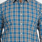 Blue Checked Smart Fit Semi Casual Shirt | Greenfibre