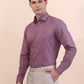 Dusty Pink Solid Slim Fit Party Wear Shirt | Greenfibre