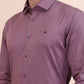 Dusty Pink Solid Slim Fit Party Wear Shirt | Greenfibre