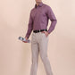Dusty Pink Solid Slim Fit Party Wear Shirt | Greenfibre