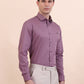 Dusty Pink Solid Slim Fit Party Wear Shirt | Greenfibre