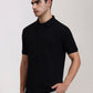 Black Solid Slim Fit Polo T-Shirt | Greenfibre