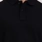 Black Solid Slim Fit Polo T-Shirt | Greenfibre