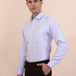 Sky Blue Solid Slim Fit Formal Shirt | Greenfibre