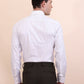 White & Grey Striped Regular Fit Formal Shirt | Greenfibre