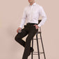 White & Grey Striped Regular Fit Formal Shirt | Greenfibre