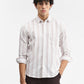 Brown Striped Slim Fit Casual Shirt | Greenfibre