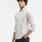 Brown Striped Slim Fit Casual Shirt | Greenfibre