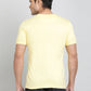 Lemon Yellow Printed Slim Fit T-Shirt | Greenfibre