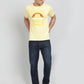 Lemon Yellow Printed Slim Fit T-Shirt | Greenfibre