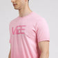 Pink Printed Slim Fit T-Shirt | Greenfibre