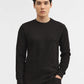 Black Jacquard Slim Fit Winter T-Shirt | Greenfibre