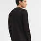 Black Jacquard Slim Fit Winter T-Shirt | Greenfibre