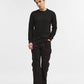 Black Jacquard Slim Fit Winter T-Shirt | Greenfibre