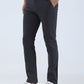 Dark Grey Solid Super Slim Fit Casual Trouser | Greenfibre