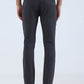 Dark Grey Solid Super Slim Fit Casual Trouser | Greenfibre