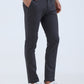Dark Grey Solid Super Slim Fit Casual Trouser | Greenfibre