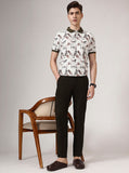 Olive Brown Solid Neo Fit Casual Trouser | Greenfibre