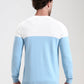 White & Sky Blue Striped Slim Fit T-Shirt | Greenfibre