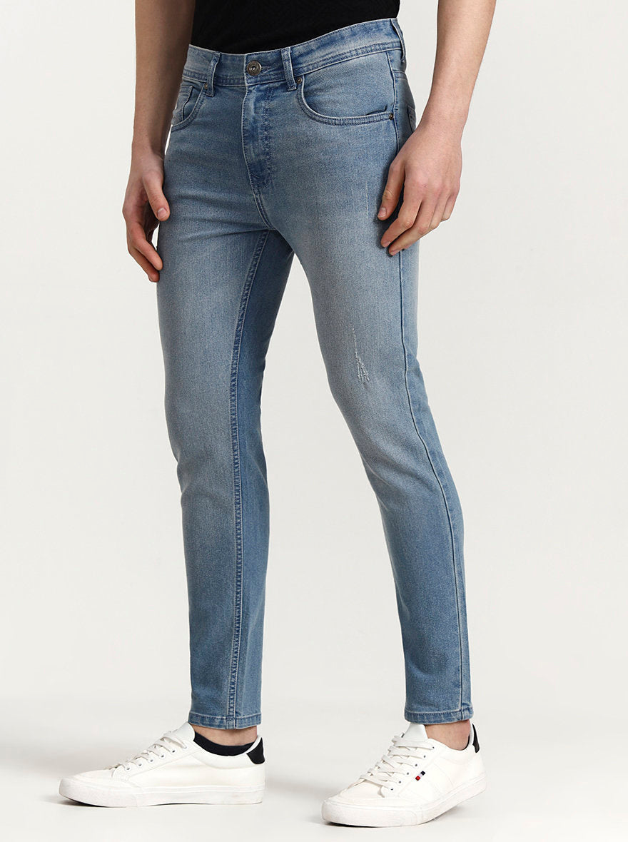 Light Blue Washed Urban Fit Jeans | Greenfibre