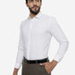 White Solid Slim Fit Party Wear Shirt | Greenfibre