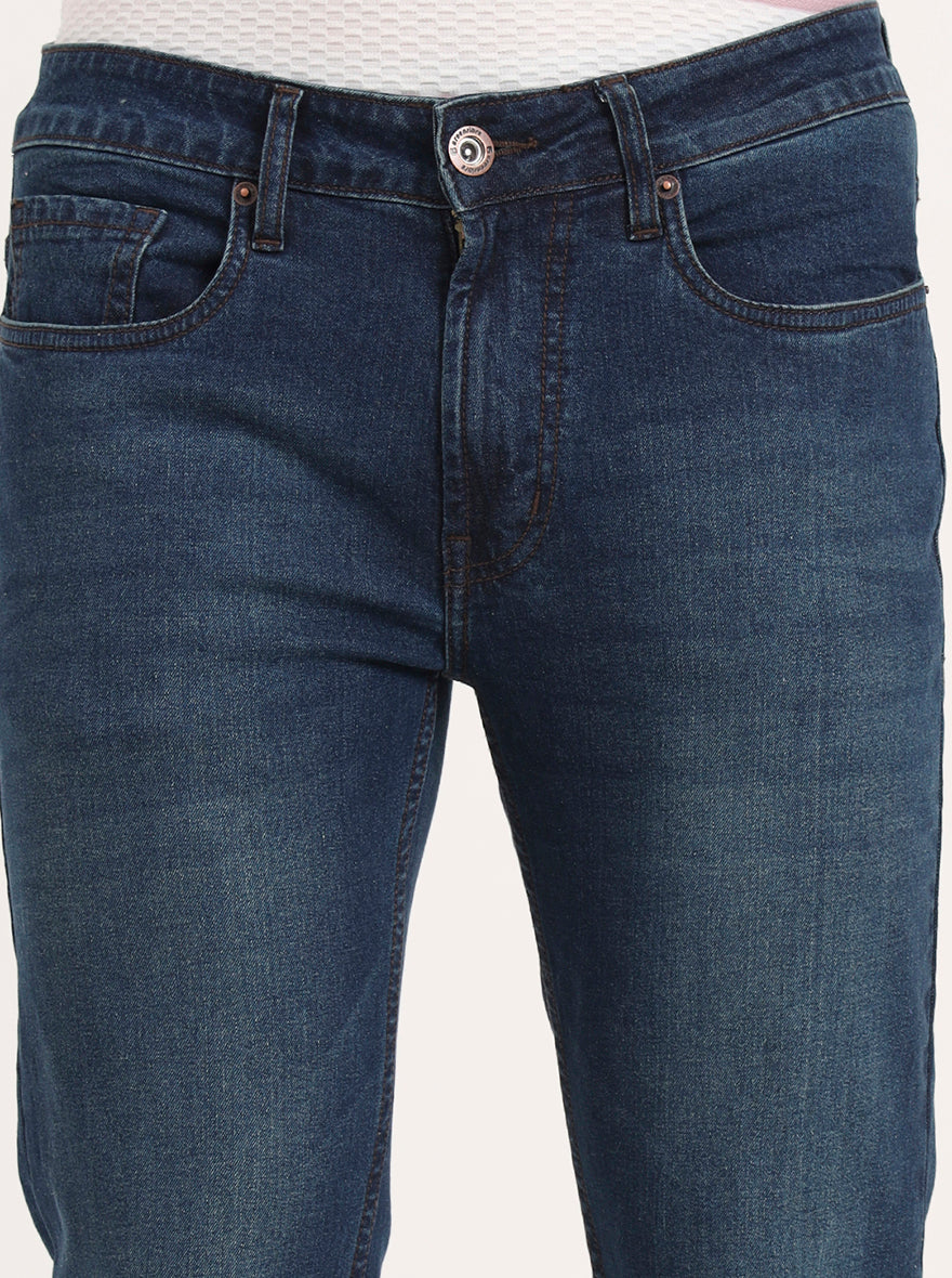 Dark Indigo Washed Narrow Fit Jeans | Greenfibre