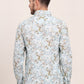 Sky Blue Printed Slim Fit Casual Shirt | JadeBlue