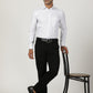 White Checked Slim Fit Formal Shirt | Greenfibre