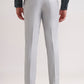 Light Grey Solid Slim Fit Formal Trouser | Greenfibre
